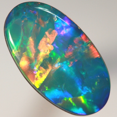 TOP QUALITY LIGHTNING RIDGE OPAL DOUBLET Large rolling flashes SEE VIDEO